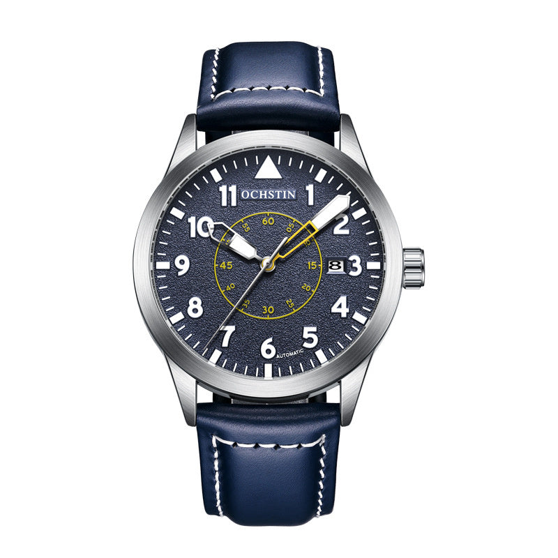 Metal Automatic Mechanical Leather Waterproof Men’s Luminous Watch – HZ Mobile