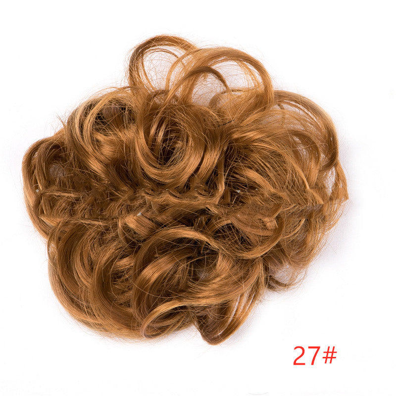 Fluffy Curly Hair Bun with Drawstring – Natural Look Hair Ring & Bun Maker for Women
