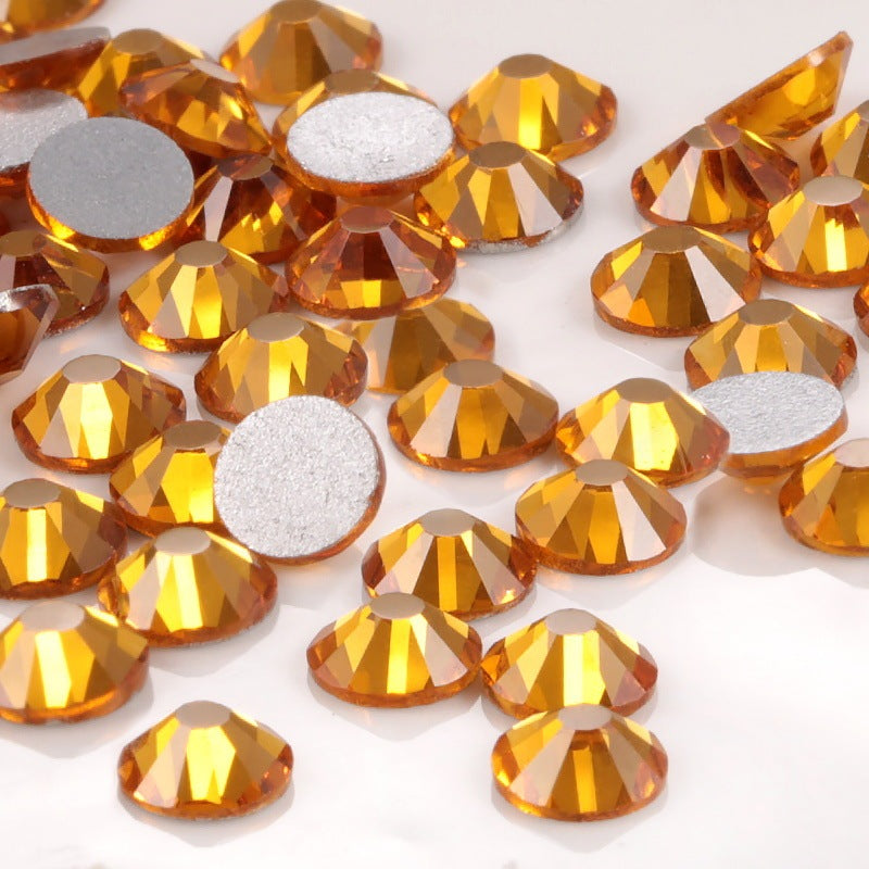 Glass Flat Rhinestones for Nail Drill – Sparkling Crystal Gems for DIY & Salon Nail Art