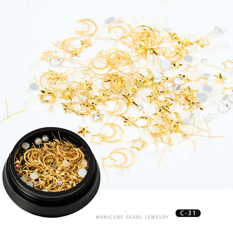 Copper Round Rivets & Sequins – Xingyue Nail Drill Ornaments for DIY Acrylic & Gel Nail Art