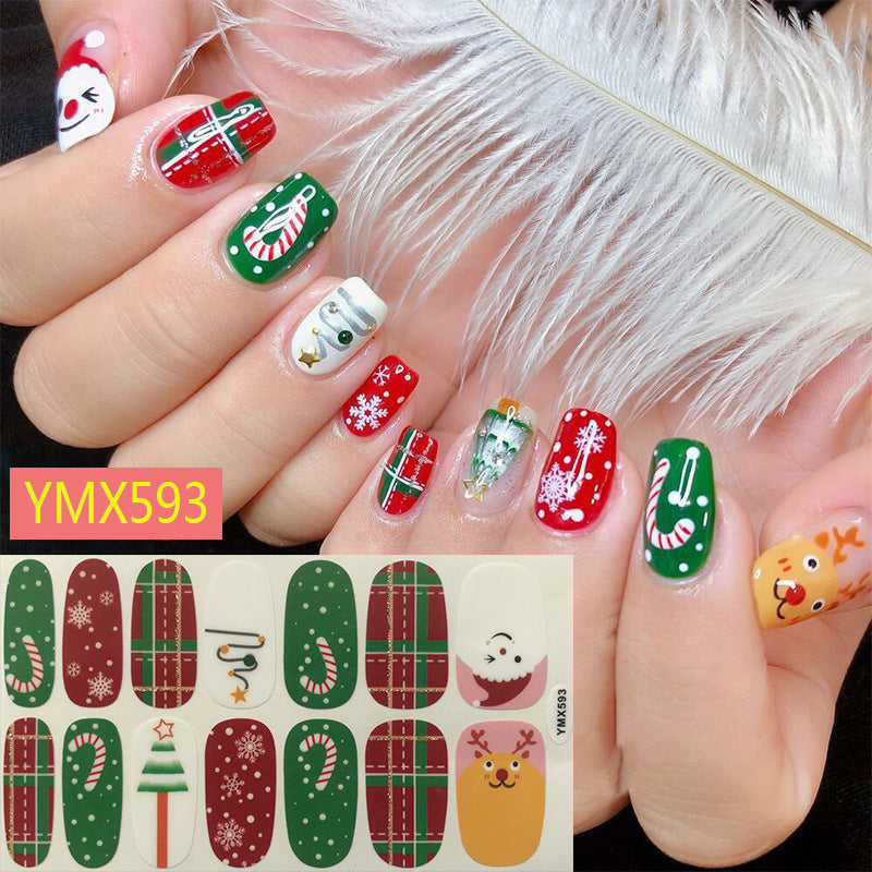 Christmas Nail Stickers – Festive Holiday Nail Art Decals for DIY & Professional Manicure