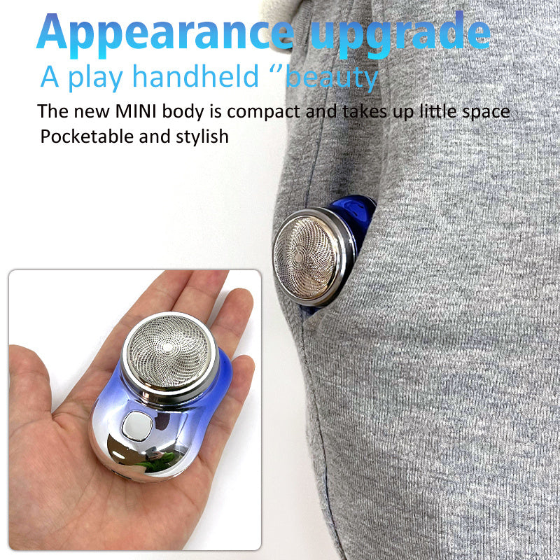 Mini Portable Electric Shaver for Men – Cordless USB Rechargeable, Wet & Dry, Painless