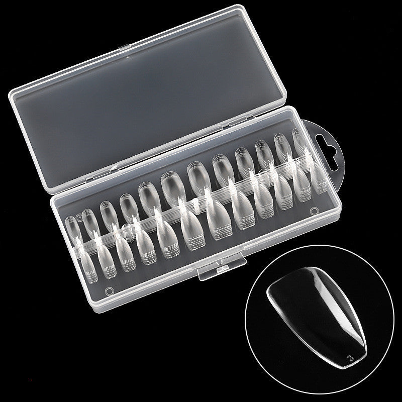 Ultra-Thin Seamless French Fake Nails – 100 Pcs Nail Art Box for DIY & Salon Manicure