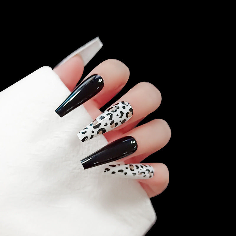 Long Ballet Fake Nails – Flat & Pointed Water Drop Design Press-On Tips for DIY & Salon Manicure