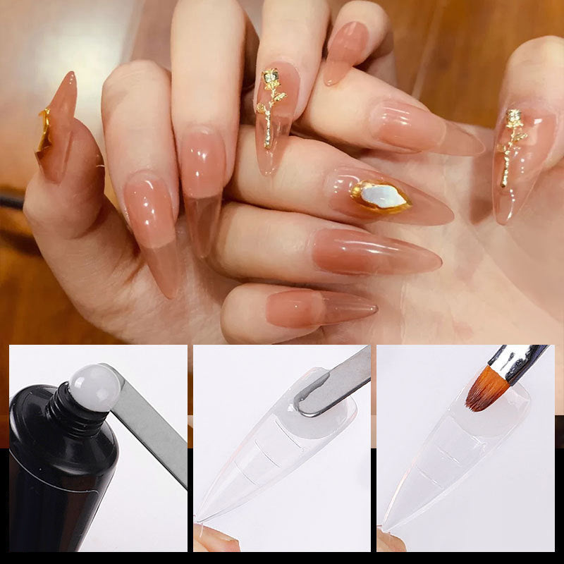 100 Pcs Ultra-Thin Nail Art Sheets – Non-Marking Water Drop, Ballet, Coffin & Trapezoid Shaped Tips with Scale