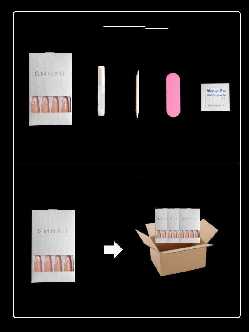 Finished Nail Art Set – Glitter Sugar Snow Powder Wearable Press-On Nails for DIY & Salon