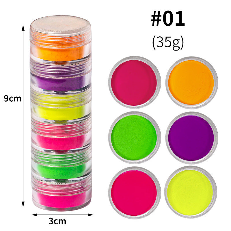 6 Colors Pearl Powder – Shimmer Dyed Pigment for Nails, Crafts & Resin Art