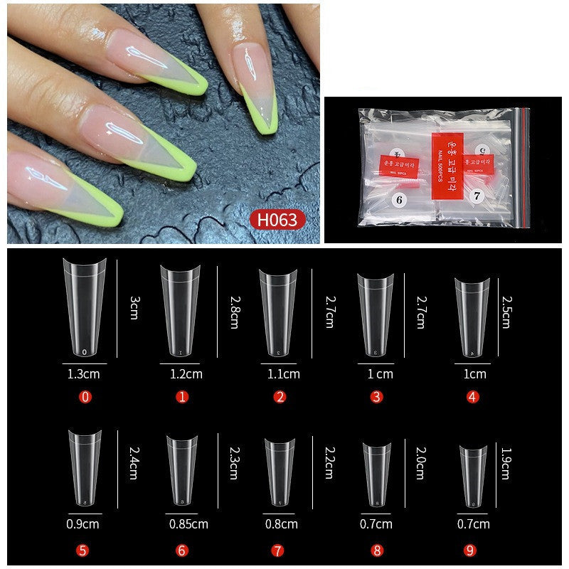 No-Trace Drop False Nails – Seamless Press-On Tips for DIY & Salon Nail Art