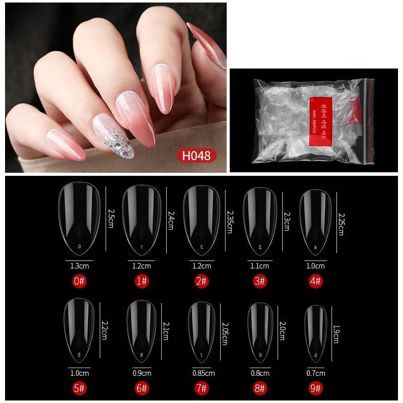 No-Trace Drop False Nails – Seamless Press-On Tips for DIY & Salon Nail Art