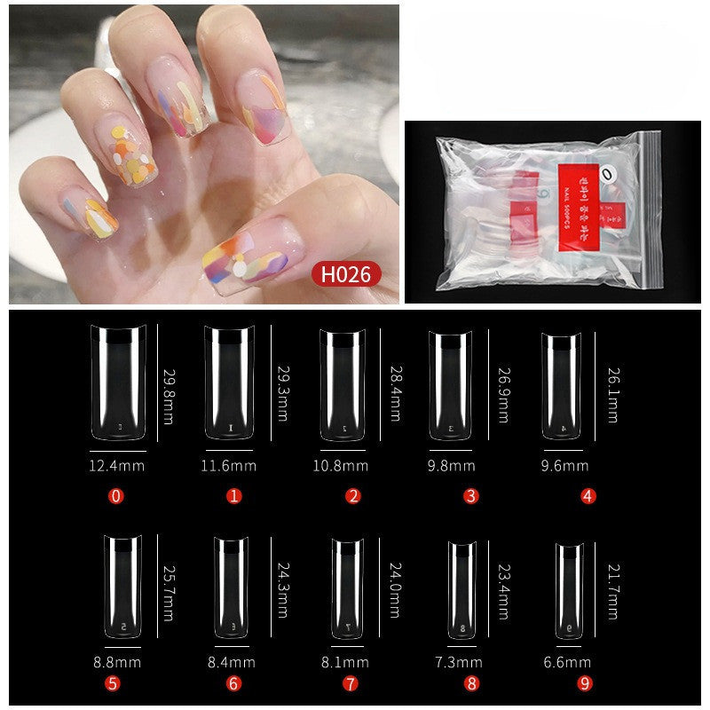 No-Trace Drop False Nails – Seamless Press-On Tips for DIY & Salon Nail Art