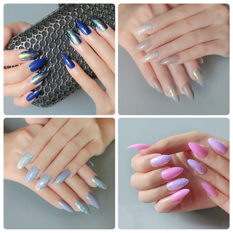 24 Pcs Trendy Wearable Fake Nails – Stylish Press-On Nail Tips for DIY & Salon Manicure