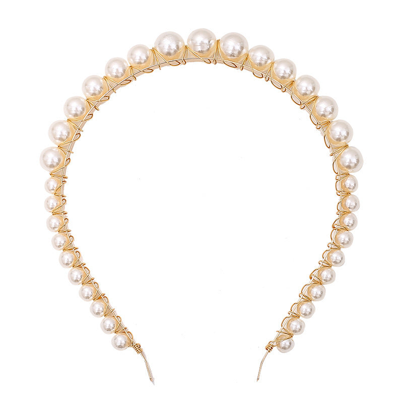 Thin Pearl Headband – Elegant Hair Accessory for Weddings, Parties & Daily Wear