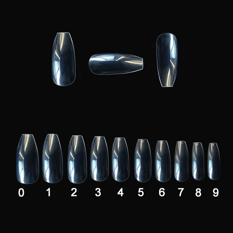 500 Pcs Transparent Natural Fake Nails – Full Cover Acrylic Nail Tips for DIY Manicure & Nail Art