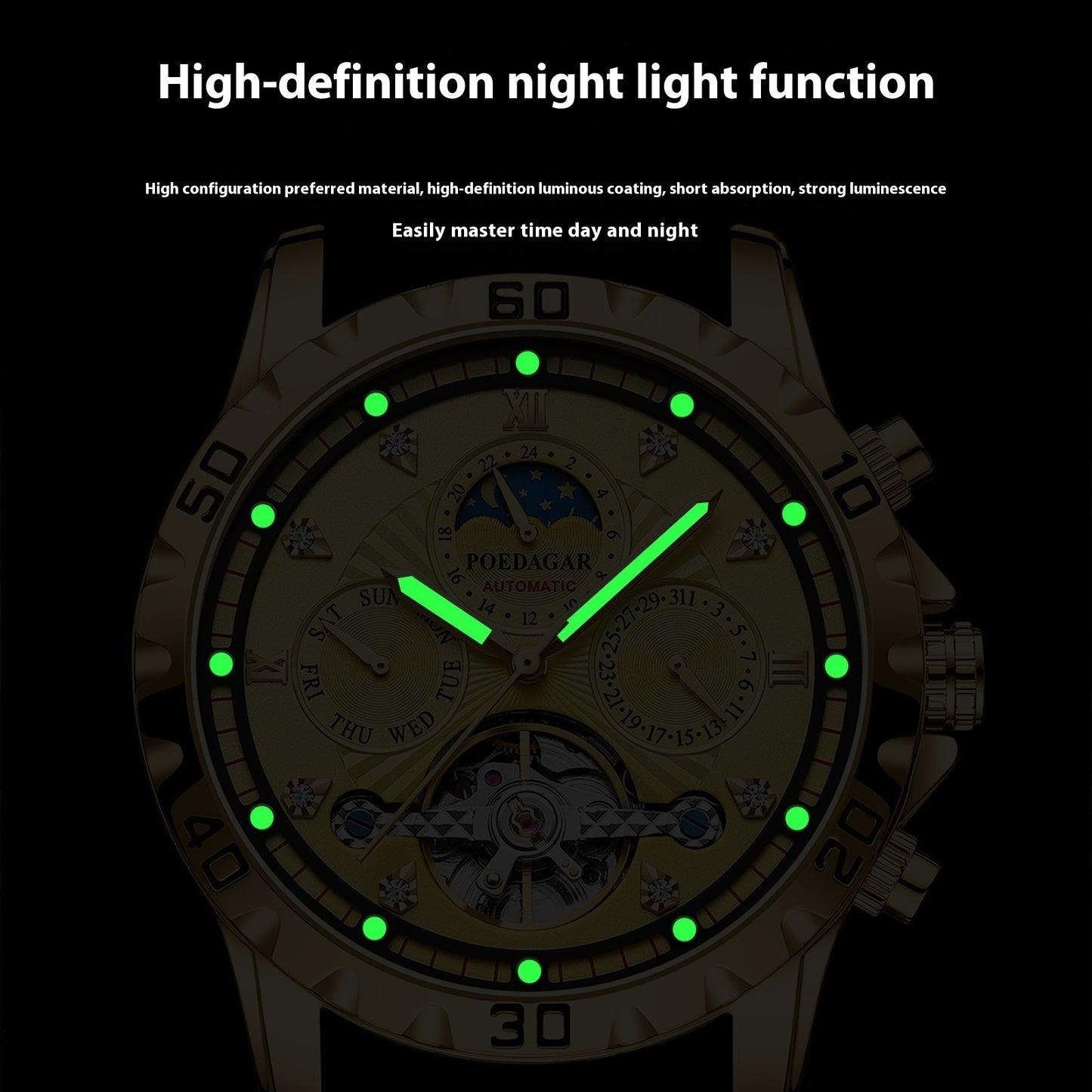 Men’s Mechanical Waterproof Luxury Multifunction Watch – HZ Mobile