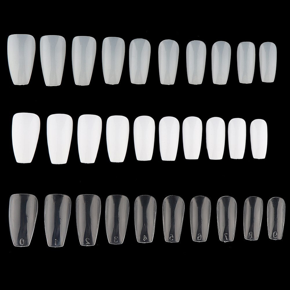 Long Ballerina Coffin False Nails – Full Cover Fashion Press-On Tips for DIY Nail Art
