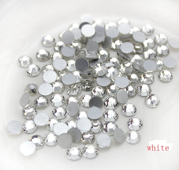 Glass Flat Rhinestones for Nail Drill – Sparkling Crystal Gems for DIY & Salon Nail Art