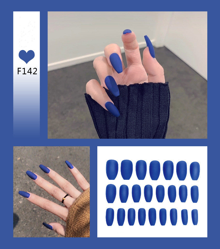 Nail Art Scrub Ballet Fake Nails – Matte Textured Press-On Tips for DIY & Salon Manicure