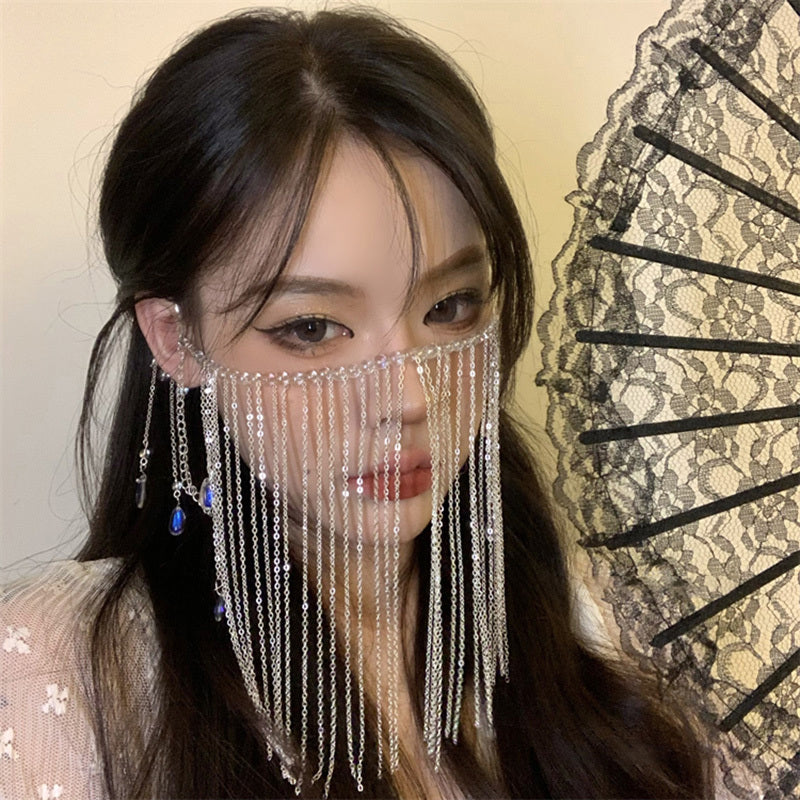 Water Drop Gem Hair Jewelry – Sparkling Hair Accessory & Mask Jewelry for Photoshoots & Events