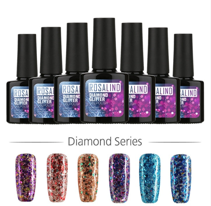 Diamond Nail Gel – Shiny Long-Lasting UV/LED Gel Polish for Sparkling Nail Art