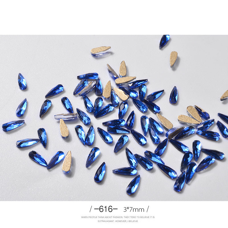 10 Pcs 3D Water Drop Rhinestones – Glitter Nail Art Decorations for DIY & Professional Manicure