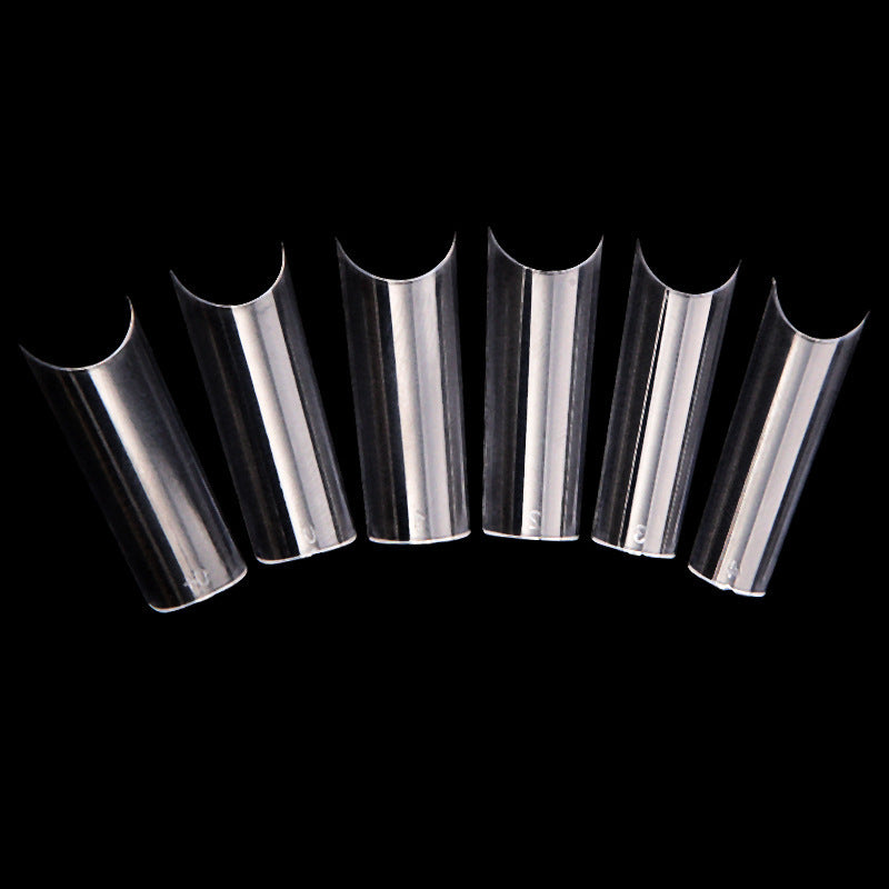 French Long Fake Nails – Classic Press-On Acrylic Tips for Salon & DIY Manicure