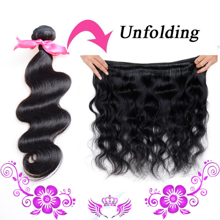 Peruvian Virgin Hair Body Wave – 100% Real Human Hair Weave Bundles, Natural Black Extensions