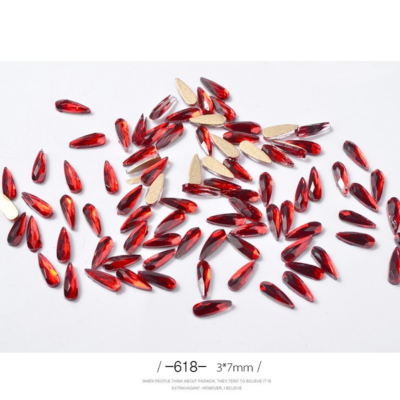 10 Pcs 3D Water Drop Rhinestones – Glitter Nail Art Decorations for DIY & Professional Manicure