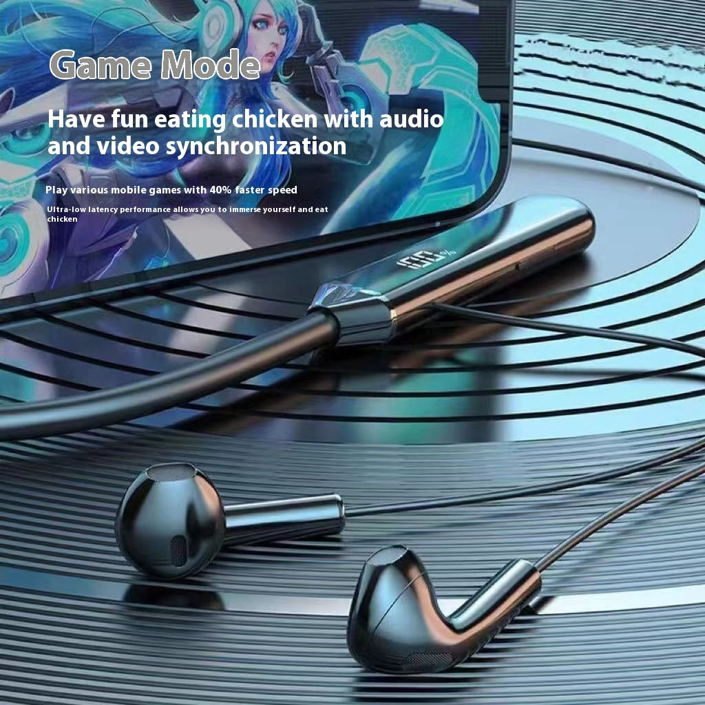 Écouteurs intra-auriculaires Bluetooth à suspendre au cou pour le sport