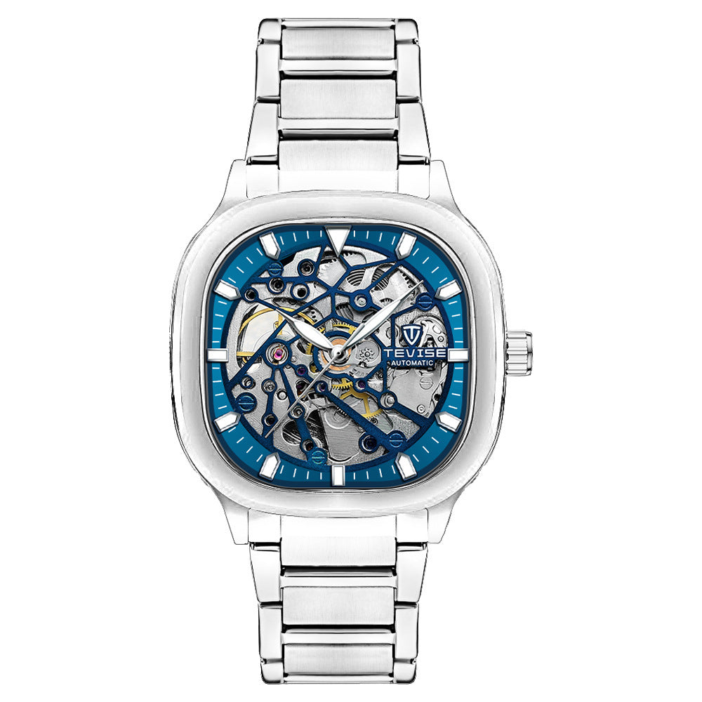 Waterproof Automatic Luminous Square Hollow Men’s Watch – HZ Mobile