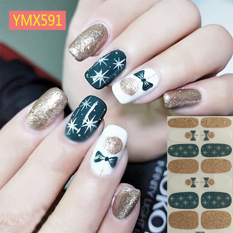 Christmas Nail Stickers – Festive Holiday Nail Art Decals for DIY & Professional Manicure