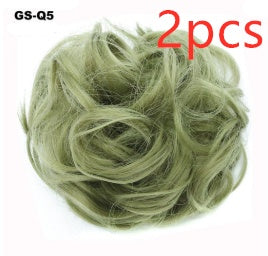 Fluffy Curly Hair Bun with Drawstring – Natural Look Hair Ring & Bun Maker for Women