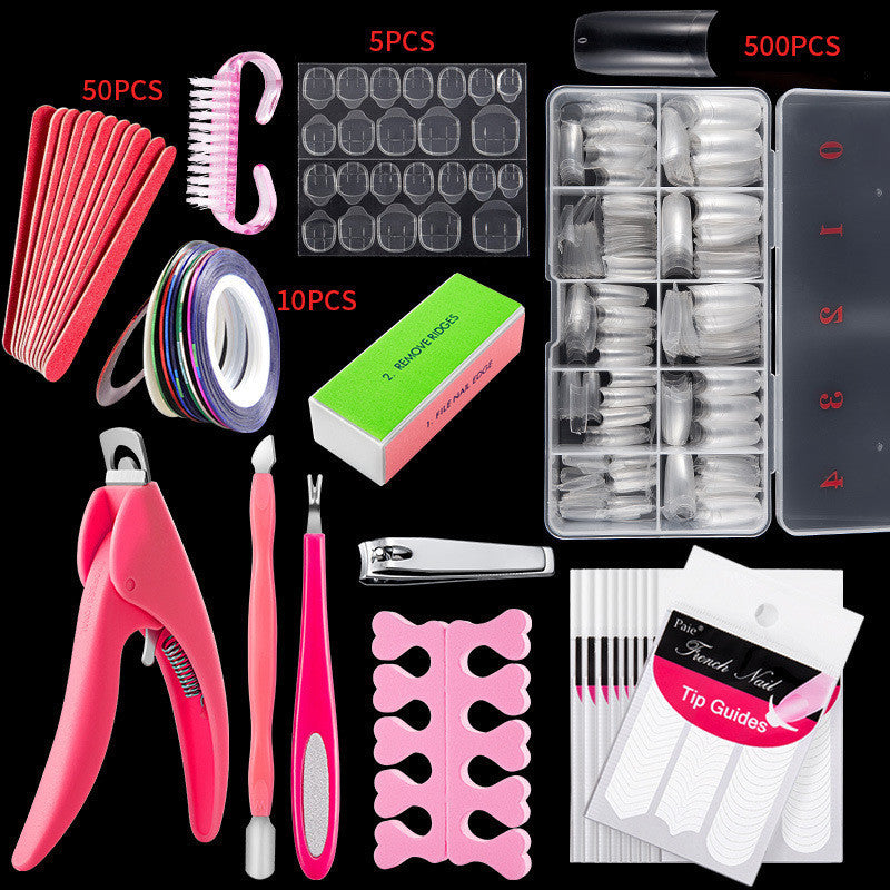 500 Pcs French Fake Nails – Full Cover Acrylic Nail Tips for DIY Manicure & Nail Art