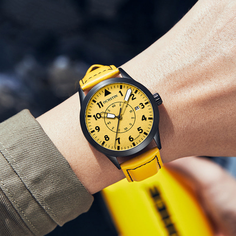 Metal Automatic Mechanical Leather Waterproof Men’s Luminous Watch – HZ Mobile