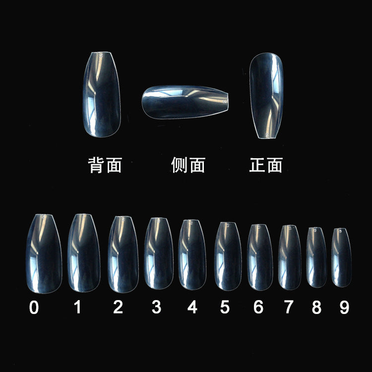 500 Pcs Transparent Natural Fake Nails – Full Cover Acrylic Nail Tips for DIY Manicure & Nail Art