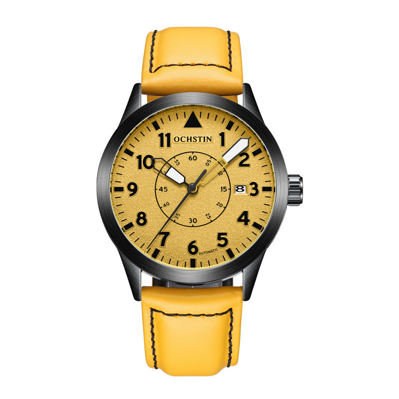 Metal Automatic Mechanical Leather Waterproof Men’s Luminous Watch – HZ Mobile
