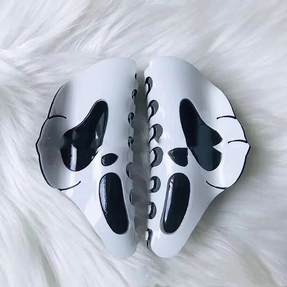 Halloween Grimace Hair Barrettes – White Decorative Hair Clips for Girls & Women | Spooky Costume Accessories