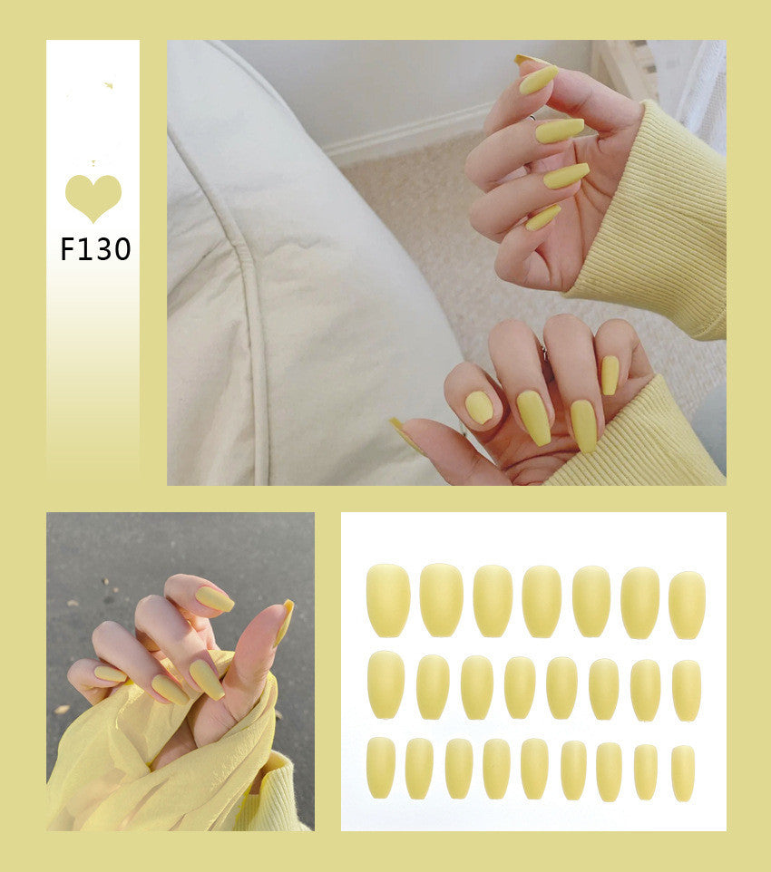 Nail Art Scrub Ballet Fake Nails – Matte Textured Press-On Tips for DIY & Salon Manicure