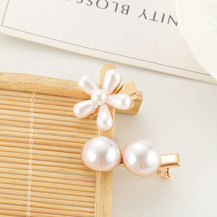 Slip-On Pearl Bow Hair Clip – Elegant Barrette for Women & Girls Hairstyles