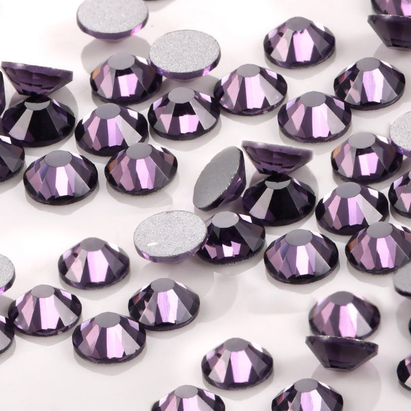 Glass Flat Rhinestones for Nail Drill – Sparkling Crystal Gems for DIY & Salon Nail Art