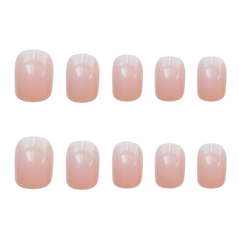 Jelly Powder False Nails – Soft Translucent Press-On Tips for DIY & Salon Manicure