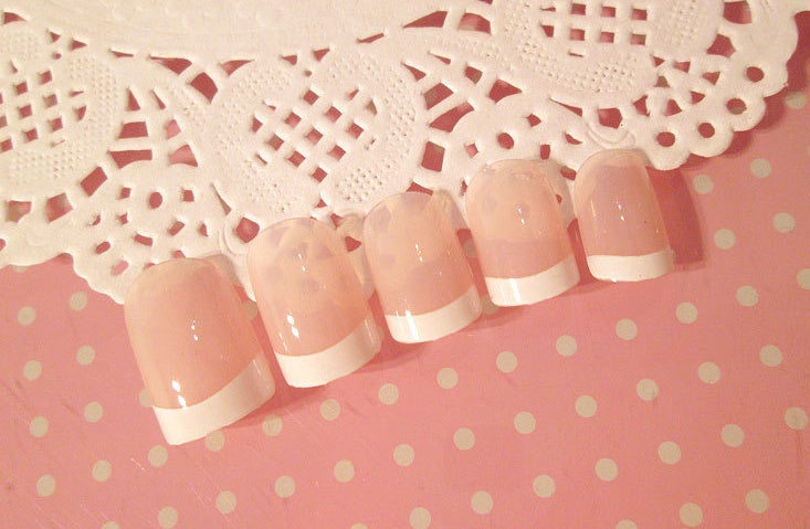 Finished French Long Fake Nails – Ready-to-Wear Press-On Tips for DIY & Salon Manicure