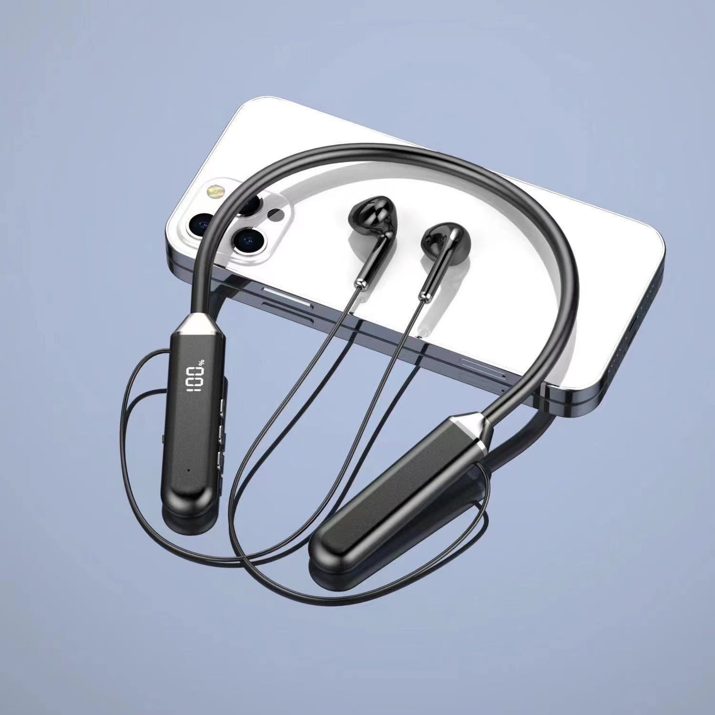 Écouteurs intra-auriculaires Bluetooth à suspendre au cou pour le sport