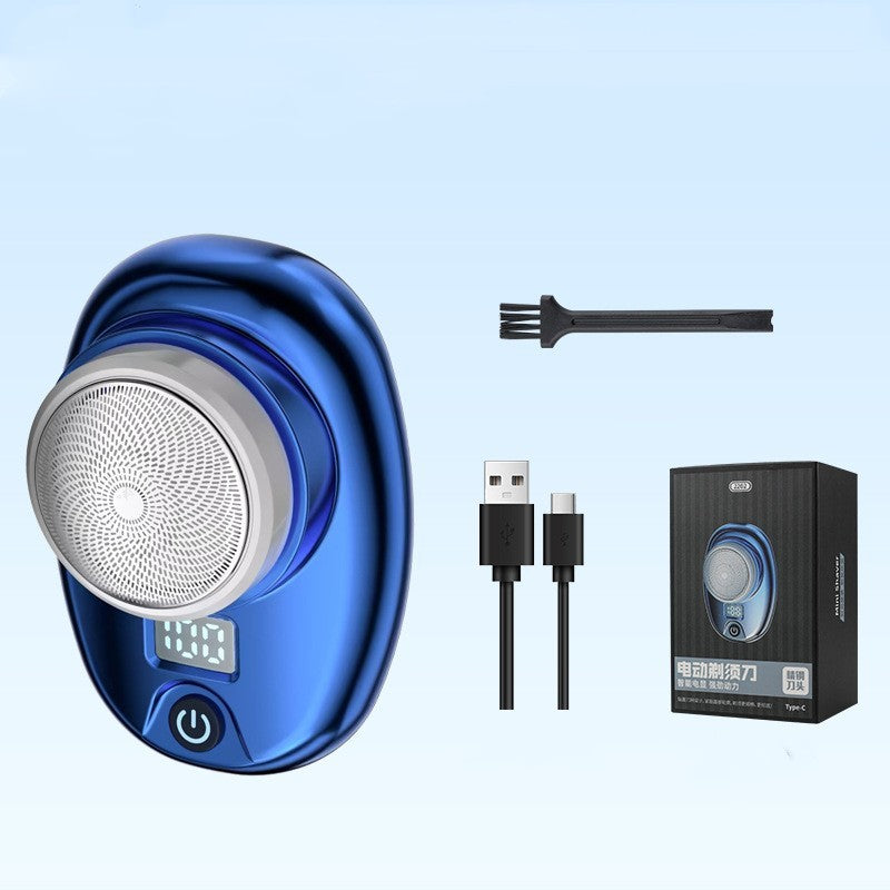 Digital Waterproof Electric Shaver – Portable Travel Razor for Men