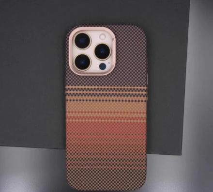 Woven Pattern Autumn & Winter Solid Color Drop-Resistant iPhone Case