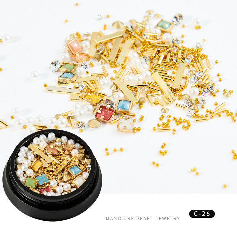 Copper Round Rivets & Sequins – Xingyue Nail Drill Ornaments for DIY Acrylic & Gel Nail Art