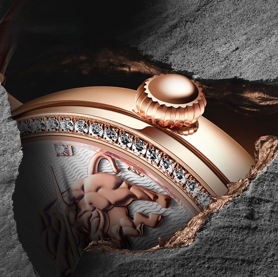 Diamond-Embedded Commemorative Waterproof Mechanical Watch – HZ Mobile