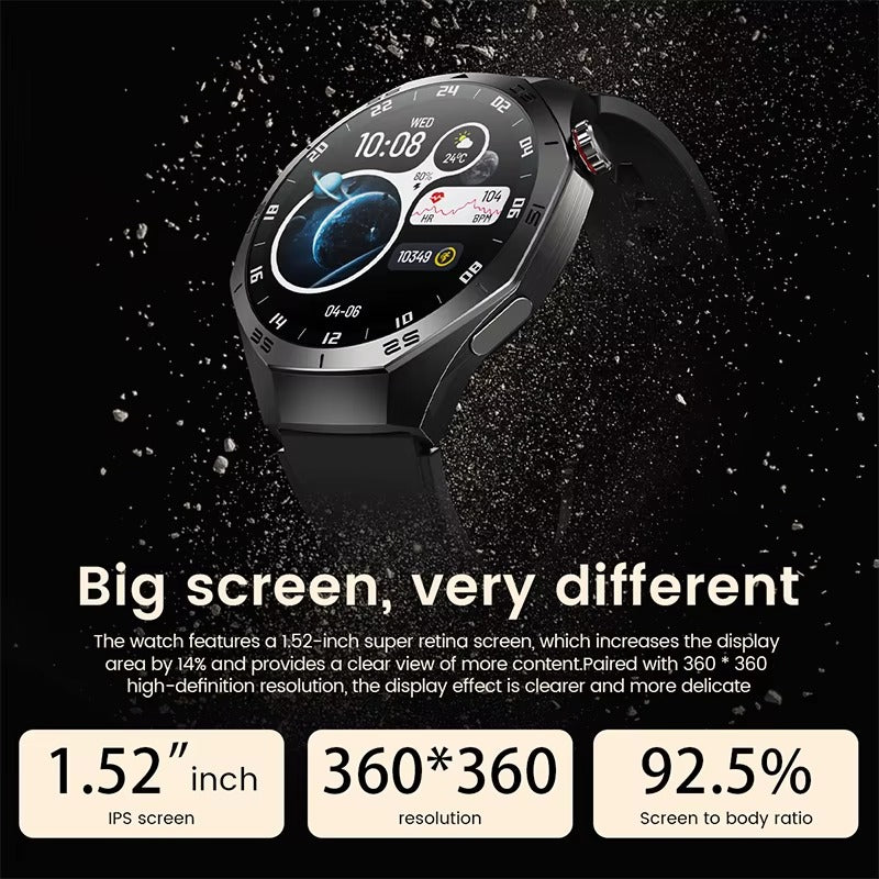 2025 SmartWatch AMOLED Screen GPS Bluetooth Call – Android & iOS Compatible