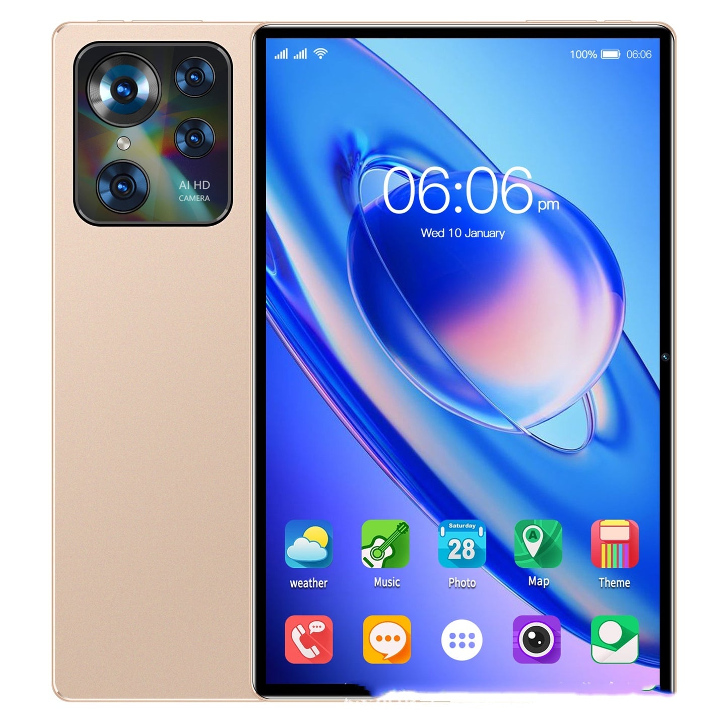 10-Inch Android Tablet PC – Smart Call & Google Apps Enabled, Portable & Powerful