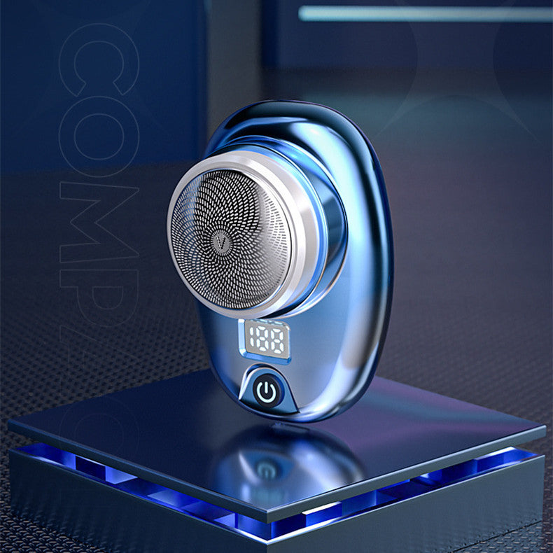 Digital Waterproof Electric Shaver – Portable Travel Razor for Men