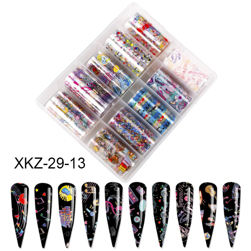 Butterfly & Star Nail Transfer Paper – Laser Foil Stickers for DIY European & American Nail Art
